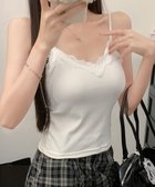 【ミニミニストア/miniministore】のVネックTシャツ レースキャミソール単品 ホワイト系2(キャミ)|ID: prp329100004740490 ipo3291000000034247071