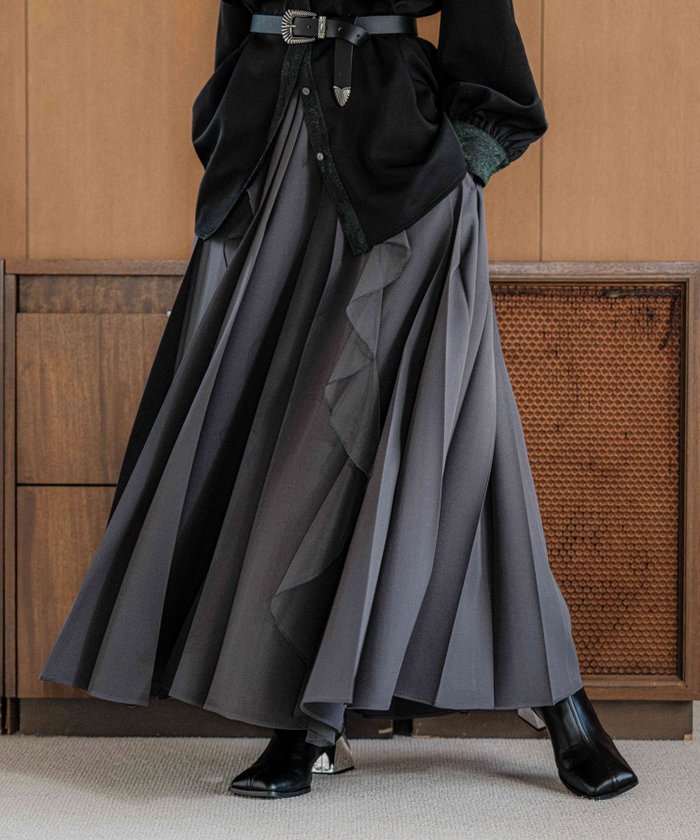 【ハレ/HARE】のシアーフリルプリーツスカート インテリア・キッズ・メンズ・レディースファッション・服の通販 founy(ファニー) https://founy.com/ ファッション Fashion レディースファッション Fashion for Women スカート Skirts プリーツスカート / 上品フェミニンスタイル Pleated Skirts アクセサリー Fashion Accessories ウェーブ Wavy Pattern カーディガン Cardigan, Knitwear ショート Short, Short Length シンプル Simple, Minimal ジャケット Jacket, Outerwear スウェット / スエット Sweatshirt, Sweatwear スタイリッシュ Stylish, Fashionable ストレート Straight, Straight Cut スニーカー Sneakers, Trainers チュール Tulip, Tulip Motif ドッキング Docking, Mixed Material バランス Balance, Style Balance フィット Fit, Slim Fit フェミニン Feminine, Girly フリル Frill, Ruffle フレア Flare, Flared プリーツ Pleats, Pleated 無地 Plain, Solid Color リラックス Relax, Relaxed Fit ルーズ Loose, Oversized A/W・秋冬 Autumn/Winter おすすめ Recommended / Our Picks エレガント 上品 Elegant |ID: prp329100004740493 ipo3291000000034608158