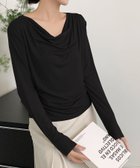 【ガール/GIRL】のドレープネック カットソー BK|ID: prp329100004740497 ipo3291000000034247207