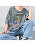 【サマンサモスモス/Samansa Mos2】の【SESAME STREET meets SM2】プリントアソートTシャツ 人気、トレンドファッション・服の通販 founy(ファニー) ファッション Fashion レディースファッション Fashion for Women トップス・カットソー Cut & Sew Tops シャツ・ブラウス・オフィスカジュアル Elegant Blouses & Button-Ups ロングTシャツ・Tシャツ Longline T-Shirts & Tees thumbnail グレー|ID: prp329100004740507 ipo3291000000034247375