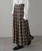 【ラジュール/Lajour】のチェックプリーツスカート 人気、トレンドファッション・服の通販 founy(ファニー) ファッション Fashion レディースファッション Fashion for Women スカート Skirts プリーツスカート / 上品フェミニンスタイル Pleated Skirts チェック Check, Plaid, Tartan トレンド Trend, Trending Now プリーツ Pleats, Pleated ロング Long, Long-Length thumbnail ブラウン|ID: prp329100004740514 ipo3291000000034651892