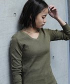 【ビーフラット/bflat】のワッフルサーマルVネックコットンTシャツ ロンT 20ss 人気、トレンドファッション・服の通販 founy(ファニー) ファッション Fashion レディースファッション Fashion for Women トップス・カットソー Cut & Sew Tops シャツ・ブラウス・オフィスカジュアル Elegant Blouses & Button-Ups ロングTシャツ・Tシャツ Longline T-Shirts & Tees Vネックトップス V-Neck Tops / V-Cut Neckline Shirts インナー Innerwear カットソー Cut and Sewn Top カーディガン Cardigan, Knitwear クール Cool, Chic シンプル Simple, Minimal ジャケット Jacket, Outerwear デニム Denim, Jeans Material パーカー Hoodie, Parka ワッフル Waffle, Waffle Knit thumbnail カーキ|ID: prp329100004740516 ipo3291000000034287721