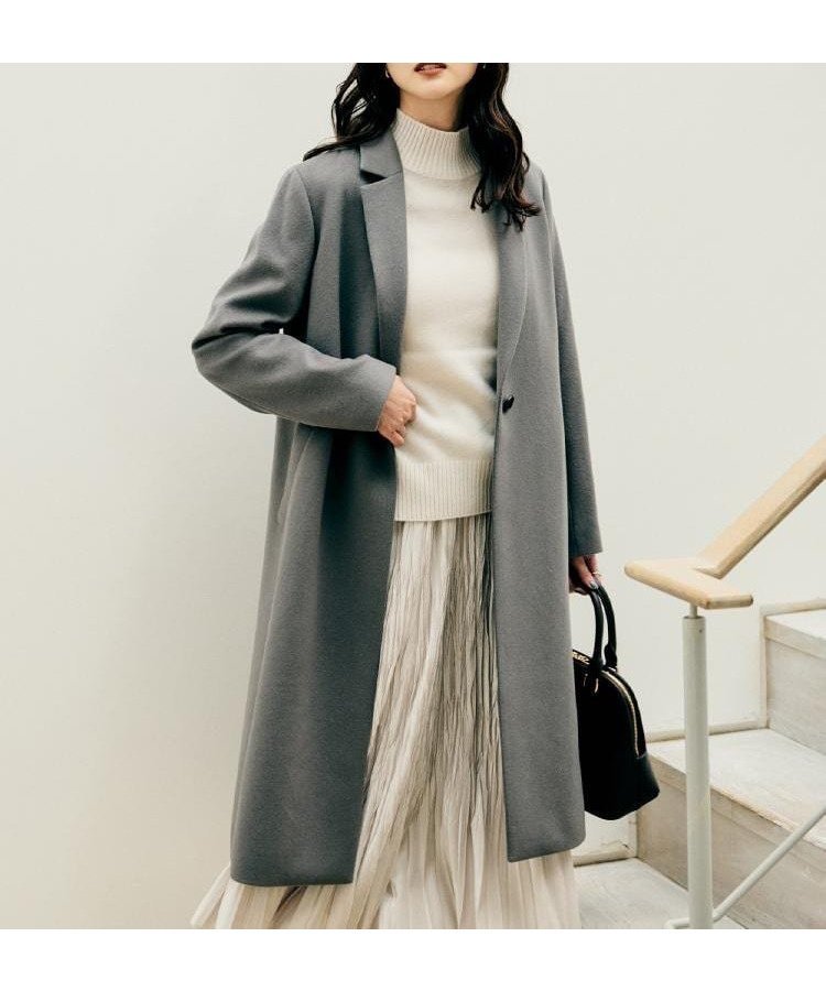 【アンタイトル/UNTITLED】の【スタイリッシュ/オンオフ兼用】ウールチェスターコート 人気、トレンドファッション・服の通販 founy(ファニー) 　ファッション　Fashion　レディースファッション　Fashion for Women　アウター　Coat / Outerwear Collection　コート・ロングコート・ピーコート　Long Coats, Peacoats & More　チェスターコート・ロング丈アウター　Chester Coats / Chesterfield Long Coats　ジャケット　Jacket, Outerwear　スタイリッシュ　Stylish, Fashionable　ストール　Stole, Wrap　スマート　Smart, Elegant　チェスターコート　Chester Coat, Long Coat　ポケット　Pocket, Pocket Detail　マフラー　Scarf, Muffler　エレガント 上品　Elegant　 other-1|ID: prp329100004740528 ipo3291000000034527361