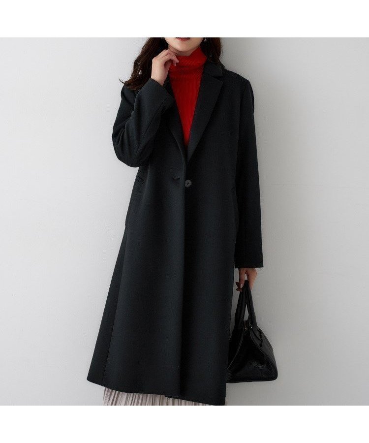 【アンタイトル/UNTITLED】の【スタイリッシュ/オンオフ兼用】ウールチェスターコート インテリア・キッズ・メンズ・レディースファッション・服の通販 founy(ファニー) 　ファッション　Fashion　レディースファッション　Fashion for Women　アウター　Coat / Outerwear Collection　コート・ロングコート・ピーコート　Long Coats, Peacoats & More　チェスターコート・ロング丈アウター　Chester Coats / Chesterfield Long Coats　ジャケット　Jacket, Outerwear　スタイリッシュ　Stylish, Fashionable　ストール　Stole, Wrap　スマート　Smart, Elegant　チェスターコート　Chester Coat, Long Coat　ポケット　Pocket, Pocket Detail　マフラー　Scarf, Muffler　エレガント 上品　Elegant　ブラック|ID: prp329100004740528 ipo3291000000034527363