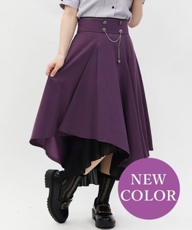 【アクシーズファム/axes femme】のアシメ*フレアミディスカート 人気、トレンドファッション・服の通販 founy(ファニー) ファッション Fashion レディースファッション Fashion for Women スカート Skirts アシンメトリー Asymmetrical Style クラウン Crown, Royal Motif クラシカル Classical, Vintage-Inspired チェーン Chain, Chain Strap チャーム Charm, Pendant フリル Frill, Ruffle フレア Flare, Flared モチーフ Motif, Design Theme リボン Ribbon, Bow |ID:prp329100004740531