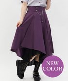 【アクシーズファム/axes femme】のアシメ*フレアミディスカート 人気、トレンドファッション・服の通販 founy(ファニー) ファッション Fashion レディースファッション Fashion for Women スカート Skirts アシンメトリー Asymmetrical Style クラウン Crown, Royal Motif クラシカル Classical, Vintage-Inspired チェーン Chain, Chain Strap チャーム Charm, Pendant フリル Frill, Ruffle フレア Flare, Flared モチーフ Motif, Design Theme リボン Ribbon, Bow thumbnail パープル|ID: prp329100004740531 ipo3291000000034642826