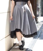 【アクシーズファム/axes femme】のアシメ*フレアミディスカート 人気、トレンドファッション・服の通販 founy(ファニー) ファッション Fashion レディースファッション Fashion for Women スカート Skirts アシンメトリー Asymmetrical Style クラウン Crown, Royal Motif クラシカル Classical, Vintage-Inspired チェーン Chain, Chain Strap チャーム Charm, Pendant フリル Frill, Ruffle フレア Flare, Flared モチーフ Motif, Design Theme リボン Ribbon, Bow thumbnail グレー|ID: prp329100004740531 ipo3291000000034642830