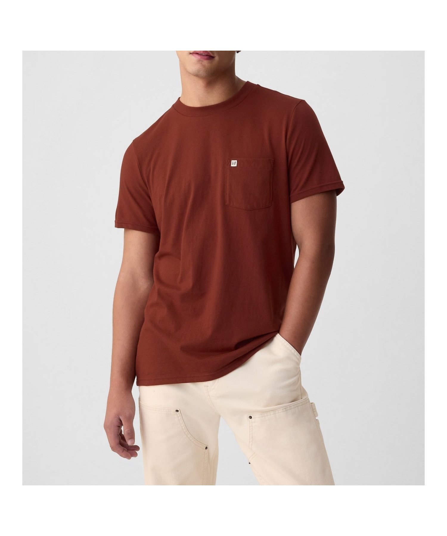 【ギャップ/GAP】のGAPミニロゴ ポケット Tシャツ(ユニセックス) インテリア・キッズ・メンズ・レディースファッション・服の通販 founy(ファニー) 　ファッション　Fashion　レディースファッション　Fashion for Women　トップス・カットソー　Cut & Sew Tops　シャツ・ブラウス・オフィスカジュアル　Elegant Blouses & Button-Ups　ロングTシャツ・Tシャツ　Longline T-Shirts & Tees　パッチ　Patch, Appliqué　ポケット　Pocket, Pocket Detail　半袖　Short Sleeve, Half Sleeve　SMOKED_PAPRIKA_19-1429|ID: prp329100004740547 ipo3291000000034944059