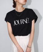 【アンドミー/andme】のロゴプリント フレンチスリーブ Tシャツ ブラック|ID: prp329100004740552 ipo3291000000034247886
