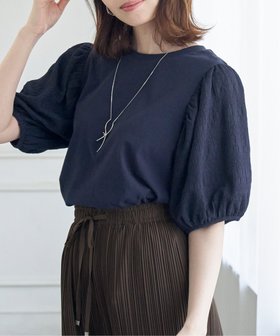 【イッカ/ikka】の袖フクレ切り替え半袖プルオーバー 人気、トレンドファッション・服の通販 founy(ファニー) ファッション Fashion レディースファッション Fashion for Women トップス・カットソー Cut & Sew Tops カジュアルプルオーバー・ニットトップス Pullovers & Knit Tops / Casual Pullovers おすすめ Recommended / Our Picks コンシャス Conscious, Bodycon コンパクト Compact, Small Size シャーリング Shirring, Ruched シンプル Simple, Minimal ストレッチ Stretch, Stretchy Fabric バランス Balance, Style Balance ボトム Bottoms, Lower Wear エレガント 上品 Elegant 半袖 Short Sleeve, Half Sleeve 夏 Summer |ID:prp329100004740562