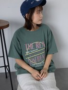 【エヘカソポ/ehka sopo】のロゴプリントオーバーサイズTシャツ 人気、トレンドファッション・服の通販 founy(ファニー) ファッション Fashion レディースファッション Fashion for Women トップス・カットソー Cut & Sew Tops シャツ・ブラウス・オフィスカジュアル Elegant Blouses & Button-Ups ロングTシャツ・Tシャツ Longline T-Shirts & Tees プリント Print, Printed Pattern ヴィンテージ Vintage Style thumbnail ミント|ID: prp329100004740574 ipo3291000000034248216