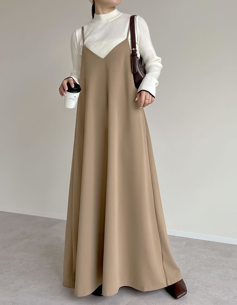 【リエディ/Re:EDIT】のジョーゼットポンチフレアキャミワンピース インテリア・キッズ・メンズ・レディースファッション・服の通販 founy(ファニー) ファッション Fashion レディースファッション Fashion for Women ワンピース Dresses キャミソールワンピース Camisole Dresses インナー Innerwear キャミソール Camisole, Spaghetti Strap Top コンパクト Compact, Small Size シンプル Simple, Minimal ジョーゼット Georgette, Semi-Sheer Fabric ストレッチ Stretch, Stretchy Fabric トレンド Trend, Trending Now バランス Balance, Style Balance フェミニン Feminine, Girly フレア Flare, Flared フロント Front, Front Design リボン Ribbon, Bow ロング Long, Long-Length エレガント 上品 Elegant ベージュ|ID: prp329100004740577 ipo3291000000034872882