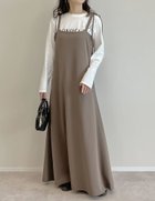 【リエディ/Re:EDIT】のジョーゼットポンチフレアキャミワンピース 人気、トレンドファッション・服の通販 founy(ファニー) ファッション Fashion レディースファッション Fashion for Women ワンピース Dresses キャミソールワンピース Camisole Dresses インナー Innerwear キャミソール Camisole, Spaghetti Strap Top コンパクト Compact, Small Size シンプル Simple, Minimal ジョーゼット Georgette, Semi-Sheer Fabric ストレッチ Stretch, Stretchy Fabric トレンド Trend, Trending Now バランス Balance, Style Balance フェミニン Feminine, Girly フレア Flare, Flared フロント Front, Front Design リボン Ribbon, Bow ロング Long, Long-Length エレガント 上品 Elegant thumbnail リボンモカグレー|ID: prp329100004740577 ipo3291000000034872886