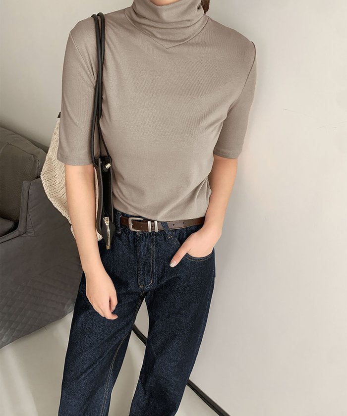 【ガール/GIRL】のハイネック半袖カットソー インテリア・キッズ・メンズ・レディースファッション・服の通販 founy(ファニー) https://founy.com/ ファッション Fashion レディースファッション Fashion for Women トップス・カットソー Cut & Sew Tops カットソー・ベーシックTシャツ Cut-and-Sewn Tops / Stretch Tees & Basics インナー Innerwear カットソー Cut and Sewn Top カーディガン Cardigan, Knitwear シンプル Simple, Minimal ジャケット Jacket, Outerwear ストレッチ Stretch, Stretchy Fabric ハイネック High Neck, Mock Neck ロング Long, Long-Length エレガント 上品 Elegant 半袖 Short Sleeve, Half Sleeve |ID: prp329100004740586 ipo3291000000034248330