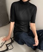 【ガール/GIRL】のハイネック半袖カットソー BK|ID: prp329100004740586 ipo3291000000034248335