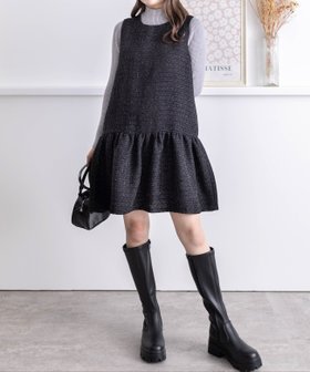 【クリア/clear】のツイードミニワンピース 人気、トレンドファッション・服の通販 founy(ファニー) ファッション Fashion レディースファッション Fashion for Women ワンピース Dresses おすすめ Recommended / Our Picks インナー Innerwear ツイード Twill, Twill Weave ロング Long, Long-Length |ID:prp329100004740601