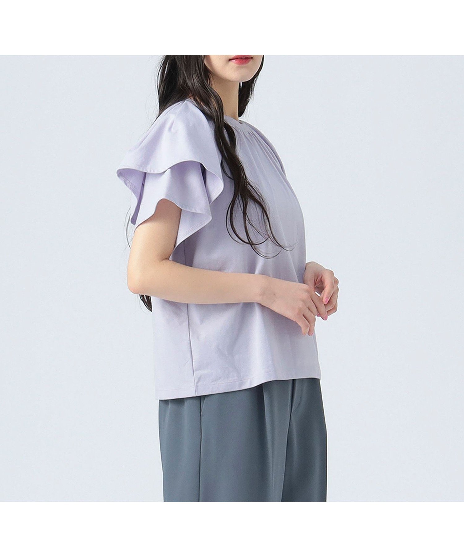 【ビームス ハート/BEAMS HEART】の袖フリル プルオーバー 人気、トレンドファッション・服の通販 founy(ファニー) 　ファッション　Fashion　レディースファッション　Fashion for Women　トップス・カットソー　Cut & Sew Tops　カジュアルプルオーバー・ニットトップス　Pullovers & Knit Tops / Casual Pullovers　おすすめ　Recommended / Our Picks　インナー　Innerwear　キャミワンピース　Cami Dress, Slip Dress　サロペット　Overalls, Salopette　フリル　Frill, Ruffle　エレガント 上品　Elegant　 other-1|ID: prp329100004740603 ipo3291000000034248565