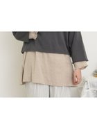 【サマンサモスモス/Samansa Mos2】のインレイ裏毛カットオフロゴ刺繍カットソー チャコールグレー|ID: prp329100004740610 ipo3291000000034248647