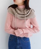 【アンドミー/andme】のボーダー フライス タートルネック 指ぬき 長袖 トップス ホワイト×オレンジ|ID: prp329100004740634 ipo3291000000034248901