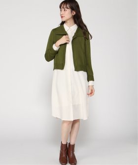 【エルミダ/EL MIDAS】のEL MIDAS/カーディガンコンビシャツワンピース 人気、トレンドファッション・服の通販 founy(ファニー) ファッション Fashion レディースファッション Fashion for Women ワンピース Dresses シャツワンピース / 1枚で着映えコーデ Shirt Dresses |ID:prp329100004740650