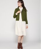 【エルミダ/EL MIDAS】のEL MIDAS/カーディガンコンビシャツワンピース 人気、トレンドファッション・服の通販 founy(ファニー) ファッション Fashion レディースファッション Fashion for Women ワンピース Dresses シャツワンピース / 1枚で着映えコーデ Shirt Dresses thumbnail Olive|ID: prp329100004740650 ipo3291000000034249108