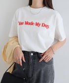 【アンドミー/andme】の立体 ロゴ プリント 半袖 Tシャツ オフホワイト×レッド|ID: prp329100004740665 ipo3291000000034249264