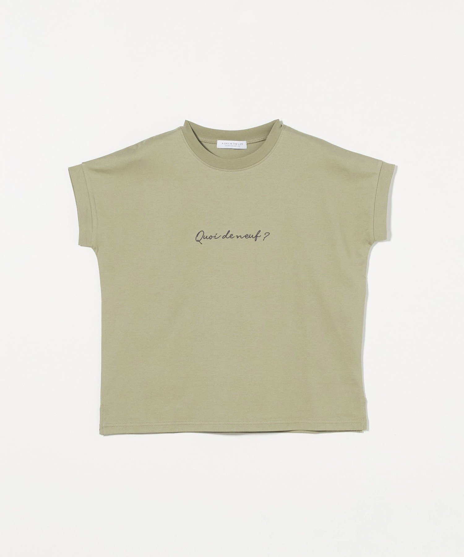 【ユナイテッドアローズ/UNITED ARROWS】のエンブロイダリー フレンチスリーブTシャツ A DAY IN THE LIFE インテリア・キッズ・メンズ・レディースファッション・服の通販 founy(ファニー) 　ファッション　Fashion　レディースファッション　Fashion for Women　トップス・カットソー　Cut & Sew Tops　シャツ・ブラウス・オフィスカジュアル　Elegant Blouses & Button-Ups　ロングTシャツ・Tシャツ　Longline T-Shirts & Tees　インナー　Innerwear　エンブロイダリー　Embroidery Design　カットソー　Cut and Sewn Top　カーディガン　Cardigan, Knitwear　シアー　Sheer, See-Through　シンプル　Simple, Minimal　ジャケット　Jacket, Outerwear　スリーブ　Sleeve, Long Sleeve / Short Sleeve　トレンド　Trend, Trending Now　フレンチ　French, French Style　アウトレット　Outlet / Clearance　おすすめ　Recommended / Our Picks　OLIVE|ID: prp329100004740671 ipo3291000000034249332