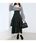 【マジェスティック レゴン/MAJESTIC LEGON】のツイードニットドッキングワンピース 人気、トレンドファッション・服の通販 founy(ファニー) ファッション Fashion レディースファッション Fashion for Women ワンピース Dresses アクリル Acrylic Material インナー Innerwear クラシカル Classical, Vintage-Inspired ショート Short, Short Length ダウン Down, Puffer ツイード Twill, Twill Weave ティアードスカート Tiered Skirt, Flounced Skirt ドッキング Docking, Mixed Material フェミニン Feminine, Girly レース Lace, Lace Fabric 再入荷 Restock / Back in Stock エレガント 上品 Elegant thumbnail ブラック柄|ID: prp329100004740674 ipo3291000000034632645