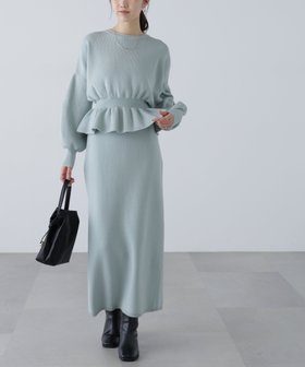 【フリーズマート/FREE'S MART】のペプラムニットセットアップ 人気、トレンドファッション・服の通販 founy(ファニー) ファッション Fashion レディースファッション Fashion for Women トップス・カットソー Cut & Sew Tops ニット Knit Tops & Sweaters セットアップ Set-Up, Coordinated Outfit トレンド Trend, Trending Now |ID:prp329100004740680