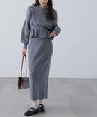 【フリーズマート/FREE'S MART】のペプラムニットセットアップ 人気、トレンドファッション・服の通販 founy(ファニー) ファッション Fashion レディースファッション Fashion for Women トップス・カットソー Cut & Sew Tops ニット Knit Tops & Sweaters セットアップ Set-Up, Coordinated Outfit トレンド Trend, Trending Now thumbnail グレー|ID: prp329100004740680 ipo3291000000034249404