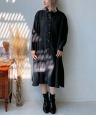 【アズノウアズ プラス/AS KNOW AS plus】の♪『ゆったりサイズ』ポケット付き異素材Aラインシャツワンピース BKJQ2|ID: prp329100004740690 ipo3291000000034622572