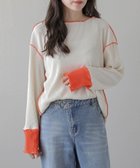 【ラジュール/Lajour】のバイカラープリーツトップス 長袖アイボリー|ID: prp329100004740691 ipo3291000000034249533