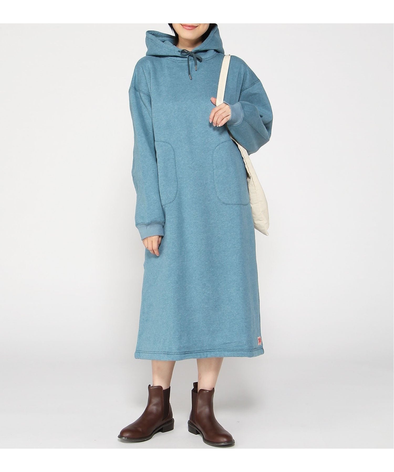 【クリフメイヤー/KRIFF MAYER】の裏起毛杢スウェットワンピ インテリア・キッズ・メンズ・レディースファッション・服の通販 founy(ファニー) 　ファッション　Fashion　レディースファッション　Fashion for Women　ワンピース　Dresses　BLUE|ID: prp329100004740698 ipo3291000000034249559