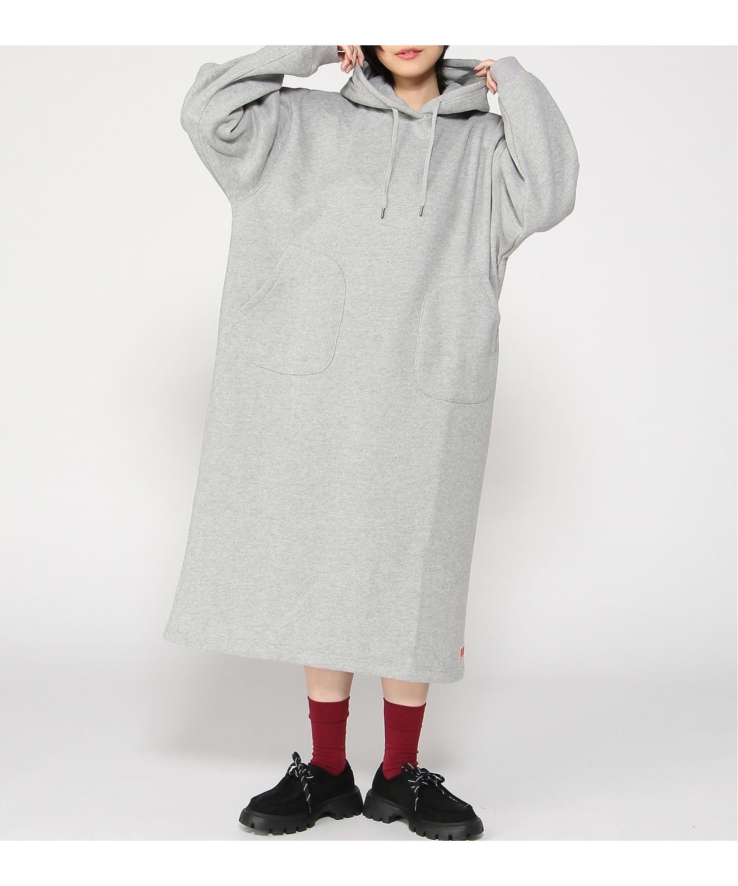 【クリフメイヤー/KRIFF MAYER】の裏起毛杢スウェットワンピ インテリア・キッズ・メンズ・レディースファッション・服の通販 founy(ファニー) 　ファッション　Fashion　レディースファッション　Fashion for Women　ワンピース　Dresses　GRAY|ID: prp329100004740698 ipo3291000000034249564