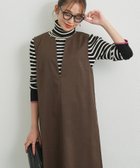 【アンディコール/un dix cors】の《着回し力抜群》深Vネックロングジャンスカ 人気、トレンドファッション・服の通販 founy(ファニー) ファッション Fashion レディースファッション Fashion for Women トップス・カットソー Cut & Sew Tops Vネックトップス V-Neck Tops / V-Cut Neckline Shirts シンプル Simple, Minimal ベーシック Basic, Essential ボーダー Border, Stripe ポケット Pocket, Pocket Detail 再入荷 Restock / Back in Stock おすすめ Recommended / Our Picks thumbnail ブラウン|ID: prp329100004740724 ipo3291000000034249819