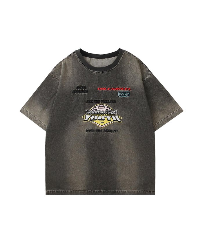 【アイモハ/aimoha】の【HOOK】ヴィンテージウォッシュロゴTシャツ インテリア・キッズ・メンズ・レディースファッション・服の通販 founy(ファニー) https://founy.com/ ファッション Fashion レディースファッション Fashion for Women トップス・カットソー Cut & Sew Tops シャツ・ブラウス・オフィスカジュアル Elegant Blouses & Button-Ups ロングTシャツ・Tシャツ Longline T-Shirts & Tees インナー Innerwear ウォッシュ Washed Finish シンプル Simple, Minimal ジャケット Jacket, Outerwear タイトスカート Pencil Skirt, Tight Skirt デニム Denim, Jeans Material フェミニン Feminine, Girly フロント Front, Front Design プリント Print, Printed Pattern ユーズド Used, Vintage-Look ワイド Wide, Wide Fit A/W・秋冬 Autumn/Winter |ID: prp329100004740733 ipo3291000000034249881