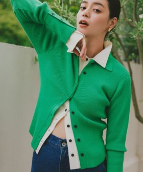 【エヌ ナチュラルビューティーベーシック/N.Natural Beauty basic】のポロ襟フレアカフスニット 人気、トレンドファッション・服の通販 founy(ファニー) ファッション Fashion レディースファッション Fashion for Women トップス・カットソー Cut & Sew Tops ニット Knit Tops & Sweaters カフス Cuff Design シンプル Simple, Minimal トレンド Trend, Trending Now フィット Fit, Slim Fit フレア Flare, Flared ベーシック Basic, Essential エレガント 上品 Elegant 人気 Popular, Best Seller |ID:prp329100004740784