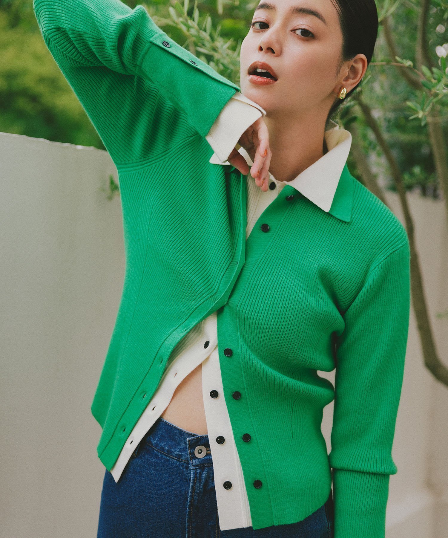 【エヌ ナチュラルビューティーベーシック/N.Natural Beauty basic】のポロ襟フレアカフスニット 人気、トレンドファッション・服の通販 founy(ファニー) 　ファッション　Fashion　レディースファッション　Fashion for Women　トップス・カットソー　Cut & Sew Tops　ニット　Knit Tops & Sweaters　カフス　Cuff Design　シンプル　Simple, Minimal　トレンド　Trend, Trending Now　フィット　Fit, Slim Fit　フレア　Flare, Flared　ベーシック　Basic, Essential　エレガント 上品　Elegant　人気　Popular, Best Seller　 other-1|ID: prp329100004740784 ipo3291000000035228018