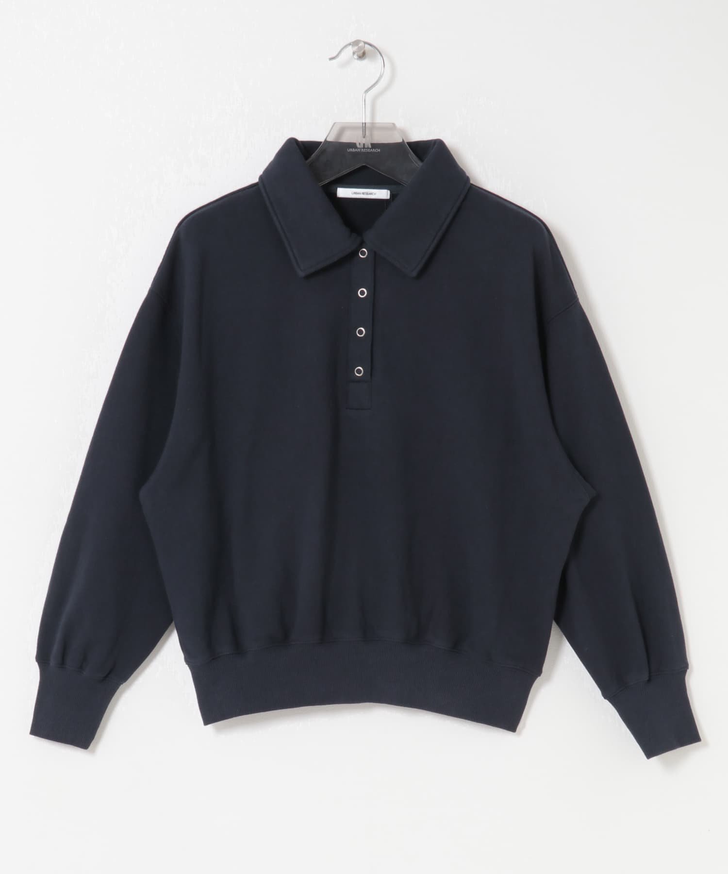 【アーバンリサーチ/URBAN RESEARCH】のシャツカラースウェット インテリア・キッズ・メンズ・レディースファッション・服の通販 founy(ファニー) 　ファッション　Fashion　レディースファッション　Fashion for Women　トップス・カットソー　Cut & Sew Tops　シャツ・ブラウス・オフィスカジュアル　Elegant Blouses & Button-Ups　レディースパーカー・カジュアルフーディー　Casual Hoodies & Sweatshirts　スウェット・クルーネックトップス　Sweatshirts & Crewnecks / Relaxed Fit Sweat Tops　2025年　2025　2025-2026秋冬・A/W　Autumn/Winter 2025–26 AW25–26　冬　Winter / This Winter　おすすめ　Recommended / Our Picks　スウェット / スエット　Sweatshirt, Sweatwear　ベーシック　Basic, Essential　ヴィンテージ　Vintage Style　A/W・秋冬　Autumn/Winter　NAVY|ID: prp329100004740786 ipo3291000000034250751
