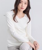 【インディヴィ/INDIVI】の秋SALE! 【洗える】Vネックコンパクトニット オフホワイト|ID: prp329100004740808 ipo3291000000034251118