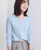 【インディヴィ/INDIVI】の秋SALE! 【洗える】Vネックコンパクトニット サックスブルー|ID: prp329100004740808 ipo3291000000034251122