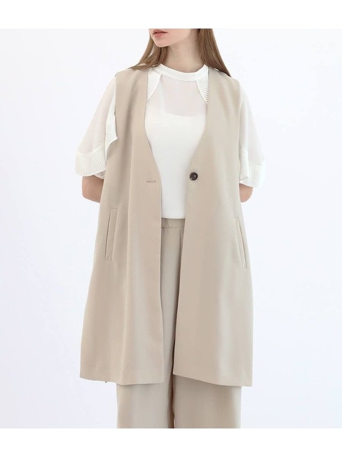 【ラシュッド/LASUD】のサイドスリットジレ インテリア・キッズ・メンズ・レディースファッション・服の通販 founy(ファニー) https://founy.com/ ファッション Fashion レディースファッション Fashion for Women アウター Coat / Outerwear Collection トップス・カットソー Cut & Sew Tops ベスト&ジレ / 重ね着スタイル Vests & Gilets スリット Slit, Slit Detail なめらか Smooth, Silky Texture バランス Balance, Style Balance ボトム Bottoms, Lower Wear ミドル Middle Length, Mid Height エレガント 上品 Elegant |ID: prp329100004740836 ipo3291000000034251518