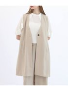 【ラシュッド/LASUD】のサイドスリットジレ ベージュ|ID: prp329100004740836 ipo3291000000034251519