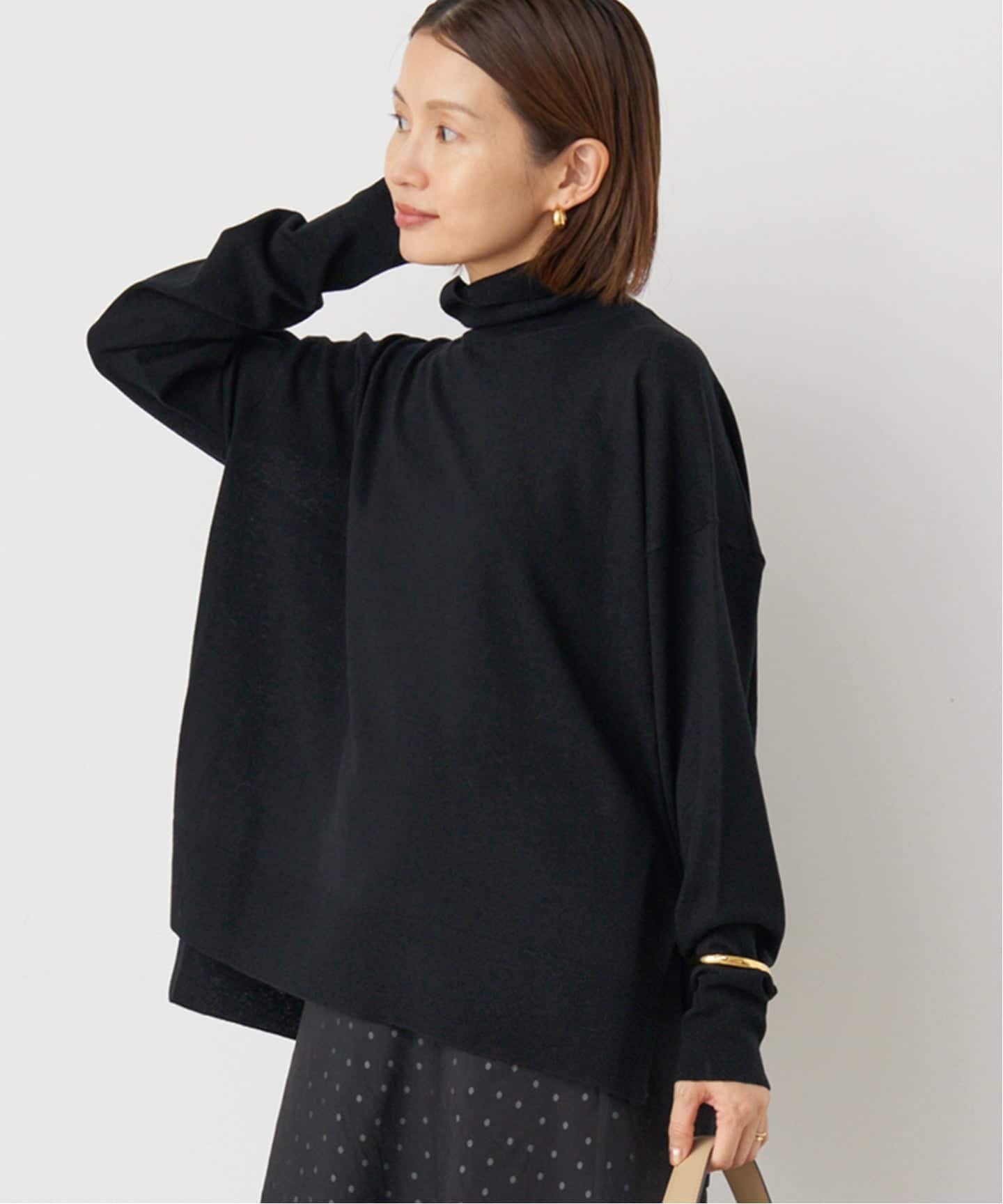 【イエナ/IENA】のライトウールビッグタートルプルオーバー インテリア・キッズ・メンズ・レディースファッション・服の通販 founy(ファニー) 　ファッション　Fashion　レディースファッション　Fashion for Women　トップス・カットソー　Cut & Sew Tops　カジュアルプルオーバー・ニットトップス　Pullovers & Knit Tops / Casual Pullovers　2025年　2025　2025-2026秋冬・A/W　Autumn/Winter 2025–26 AW25–26　クラシック　Classic, Timeless Style　タートル　Turtleneck, Turtle Collar　ポンチョ　Poncho, Cape Style　A/W・秋冬　Autumn/Winter　ブラック|ID: prp329100004740879 ipo3291000000034497242