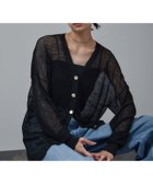 【サロン アダム エ ロペ/SALON adam et rope'】のウール混シアークレープVネックカーディガン ブラック(01)|ID: prp329100004740907 ipo3291000000034252476