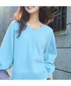 【インディヴィ/INDIVI】の【洗える/カシミヤ混】ミドルゲージVネックニット 人気、トレンドファッション・服の通販 founy(ファニー) ファッション Fashion レディースファッション Fashion for Women トップス・カットソー Cut & Sew Tops ニット Knit Tops & Sweaters Vネックトップス V-Neck Tops / V-Cut Neckline Shirts インナー Innerwear 洗える Machine Washable カットソー Cut and Sewn Top スマート Smart, Elegant スリーブ Sleeve, Long Sleeve / Short Sleeve 人気 Popular, Best Seller バランス Balance, Style Balance フォルム Silhouette, Form ボトム Bottoms, Lower Wear ミドル Middle Length, Mid Height 無地 Plain, Solid Color ワイド Wide, Wide Fit エレガント 上品 Elegant thumbnail サックスブルー|ID: prp329100004740946 ipo3291000000034882746