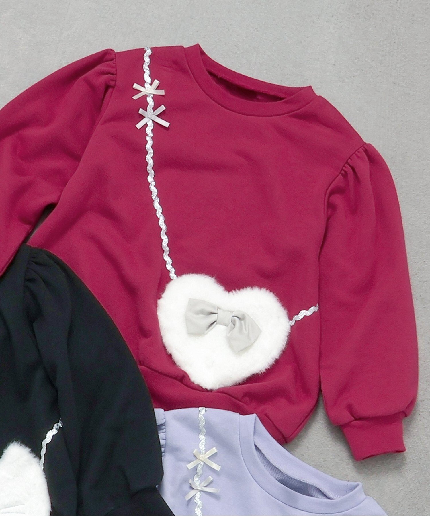 【エフオー オンラインストア/F.O.Online Store / KIDS】の3柄アソートポシェットトレーナー インテリア・キッズ・メンズ・レディースファッション・服の通販 founy(ファニー) 　ファッション　Fashion　キッズファッション　Fashion for Kids　トレーナー　Sweatshirt, Trainer　ポケット　Pocket, Pocket Detail　A/W・秋冬　Autumn/Winter　ピンク|ID: prp329100004740966 ipo3291000000035158002