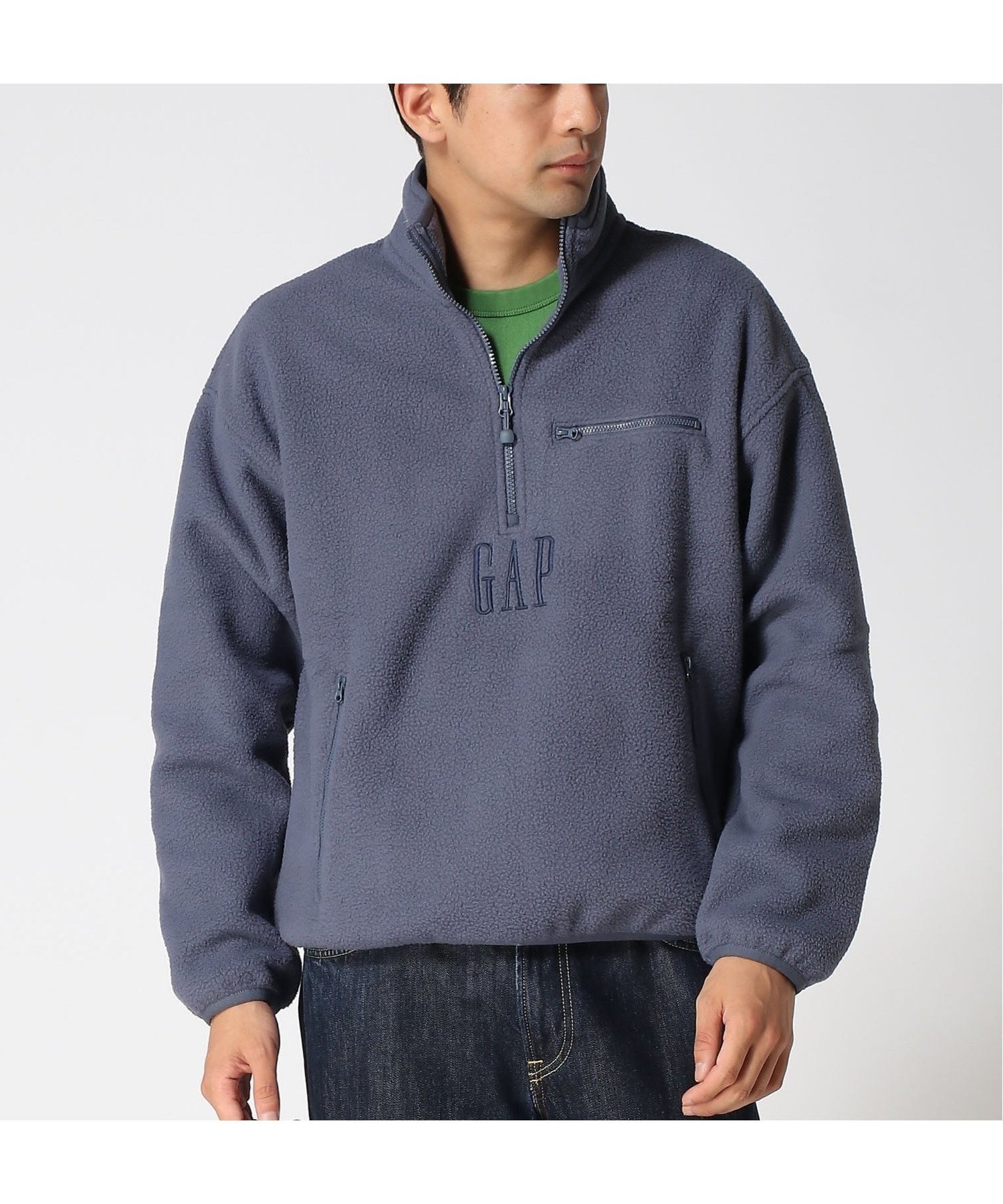 【ギャップ/GAP】のボア オーバーサイズ ハーフジップ GAPロゴプルオーバー インテリア・キッズ・メンズ・レディースファッション・服の通販 founy(ファニー) 　ファッション　Fashion　レディースファッション　Fashion for Women　トップス・カットソー　Cut & Sew Tops　カジュアルプルオーバー・ニットトップス　Pullovers & Knit Tops / Casual Pullovers　フロント　Front, Front Design　ポケット　Pocket, Pocket Detail　人気　Popular, Best Seller　BLUE_RIDGE|ID: prp329100004740972 ipo3291000000034253394