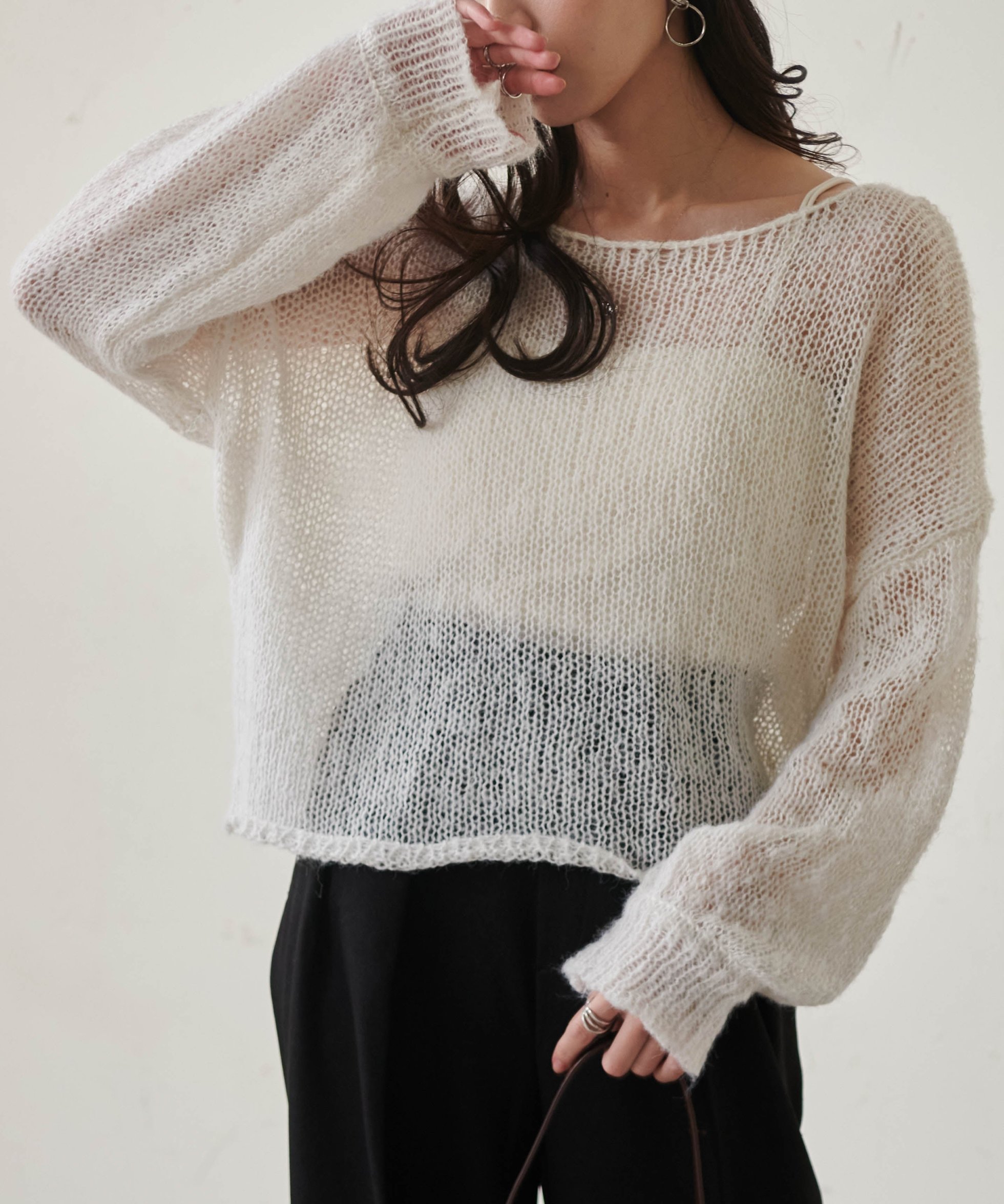 【ラナン/Ranan】のRanan/モヘアライクローゲージニット インテリア・キッズ・メンズ・レディースファッション・服の通販 founy(ファニー) 　ファッション　Fashion　レディースファッション　Fashion for Women　トップス・カットソー　Cut & Sew Tops　ニット　Knit Tops & Sweaters　インナー　Innerwear　キャミソール　Camisole, Spaghetti Strap Top　シアー　Sheer, See-Through　タンク　Tank Top, Sleeveless Top　タートル　Turtleneck, Turtle Collar　バランス　Balance, Style Balance　ベーシック　Basic, Essential　ルーズ　Loose, Oversized　A/W・秋冬　Autumn/Winter　2023年　2023　2023-2024秋冬・A/W　Autumn/Winter 2023–24 AW23–24　アイボリー|ID: prp329100004740992 ipo3291000000034253765