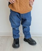 【エフオー オンラインストア/F.O.Online Store / KIDS】のあったかすぽ軽テーパードパンツ 10分丈 人気、トレンドファッション・服の通販 founy(ファニー) ファッション Fashion キッズファッション Fashion for Kids ボトムス Bottoms ストレッチ Stretch, Stretchy Fabric 定番 Standard, Basic Item 人気 Popular, Best Seller ブリーチ Bleach, Washed Finish ボトム Bottoms, Lower Wear ユーズド Used, Vintage-Look ワイド Wide, Wide Fit 冬 Winter / This Winter おすすめ Recommended / Our Picks thumbnail デニム|ID: prp329100004741006 ipo3291000000035065961
